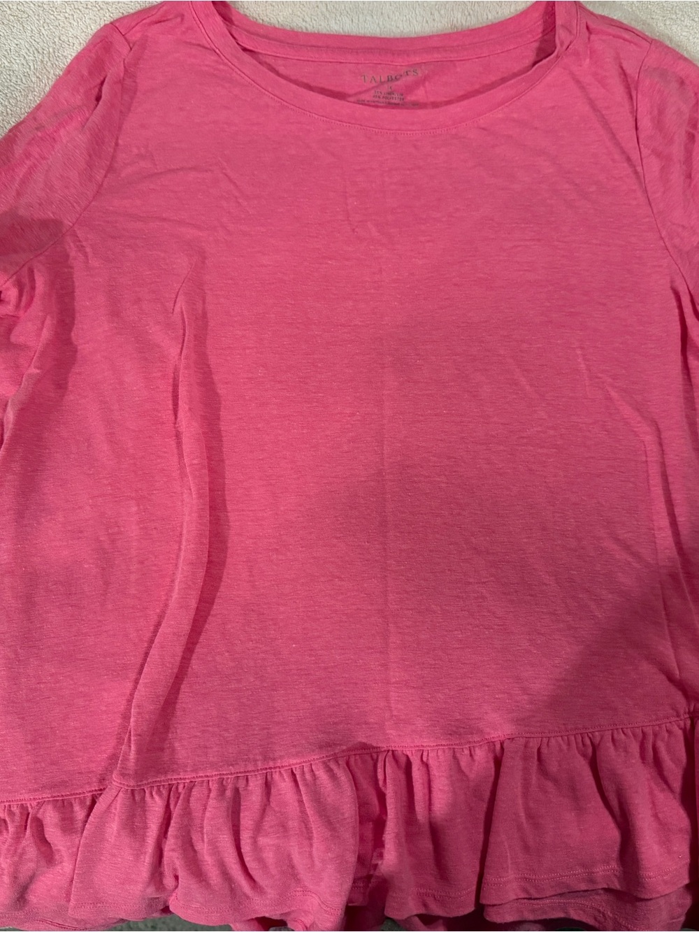 Talbots Bright Pink Crew Neck Tee